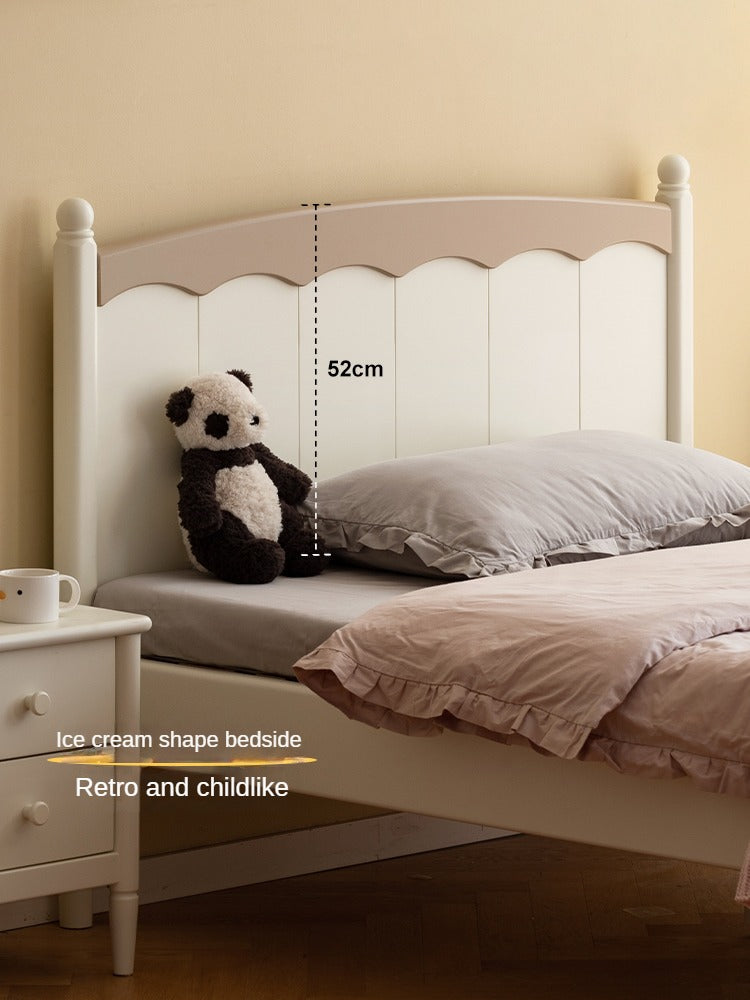 Poplar Solid Wood Children's Modern Bed<