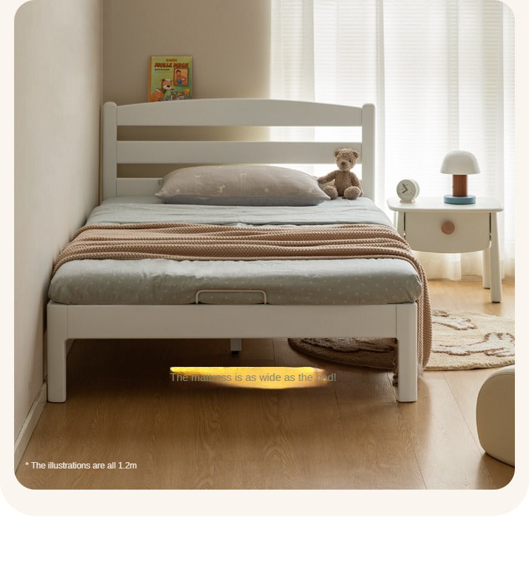 Rubber Wood Children's Modern Simple Bed Boys Girls