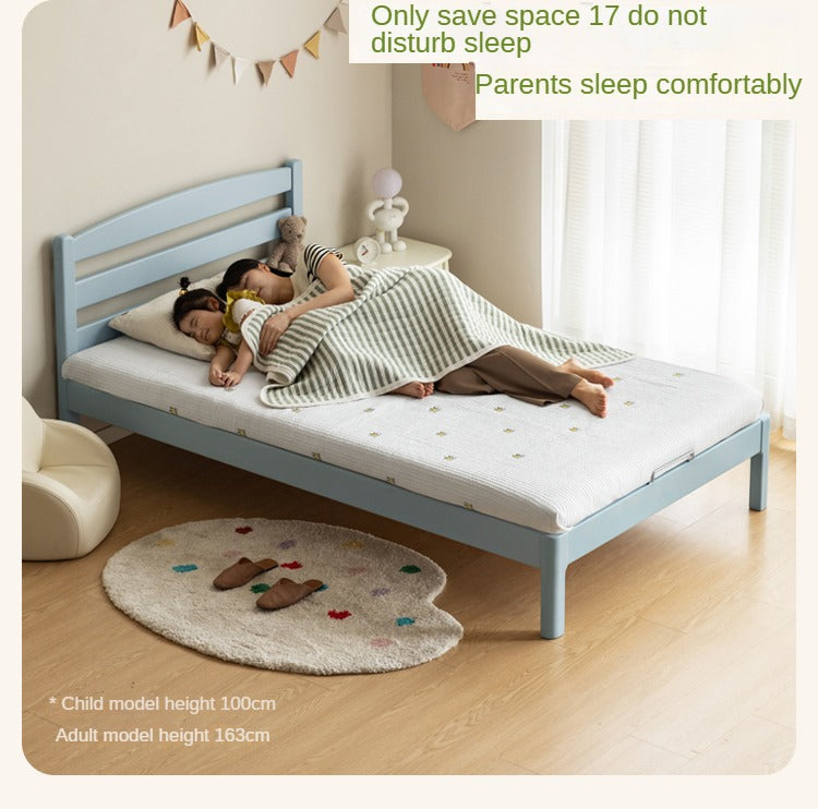 Rubber Wood Children's Modern Simple Bed Boys Girls