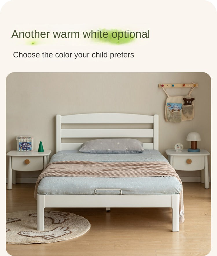 Rubber Wood Children's Modern Simple Bed Boys Girls