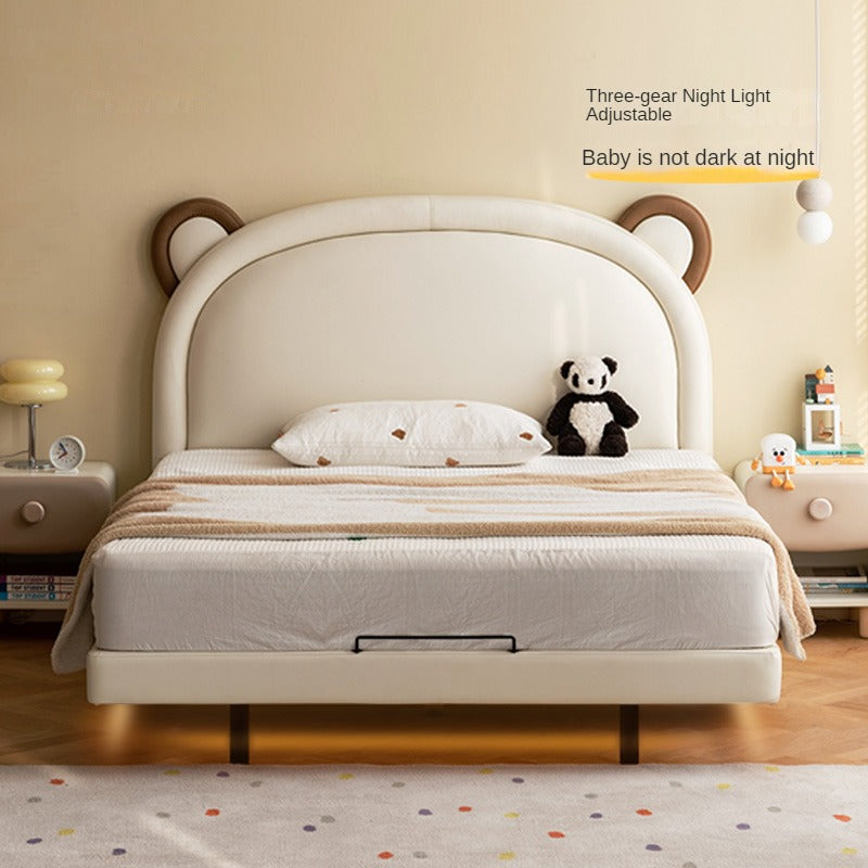 Organic Leather Children's Bed Bear with LED light<