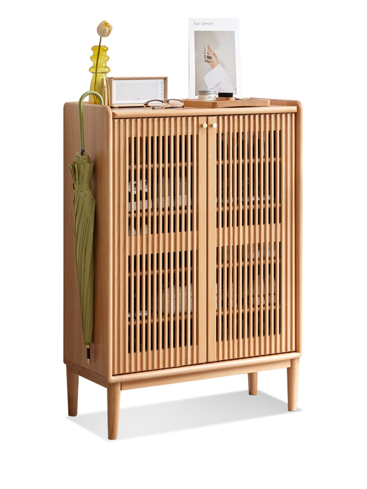 Beech Solid Wood Modern Shoe Cabinet