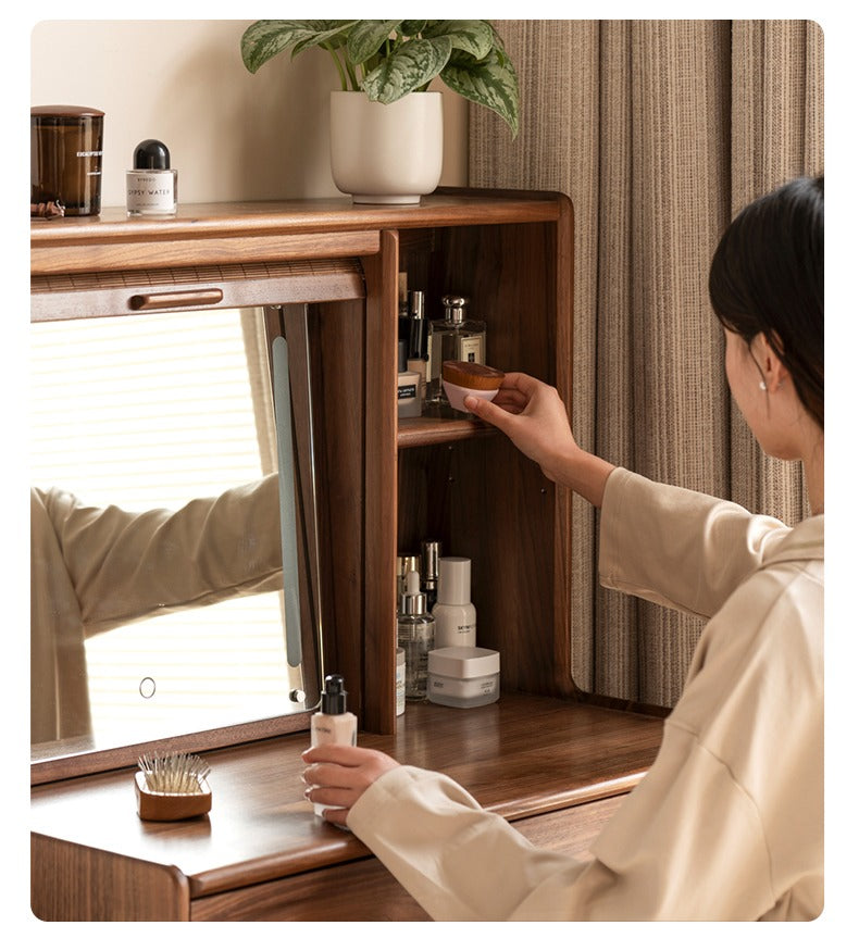 Ash, Oak, Black Walnut solid wood dressing table :