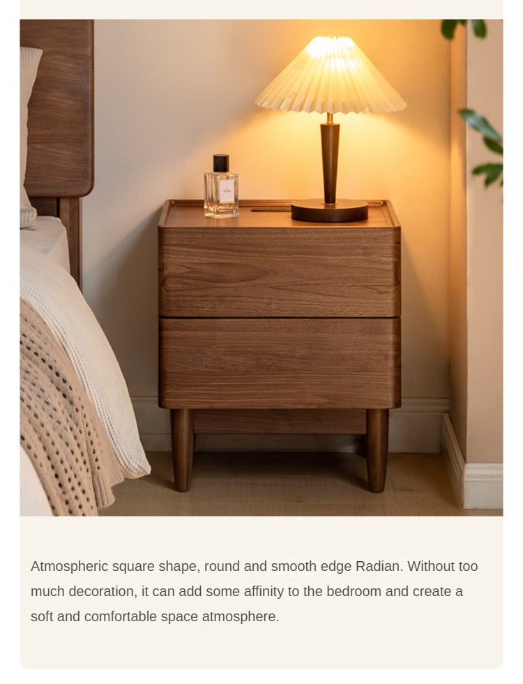 Black walnut, Ash solid wood nightstand