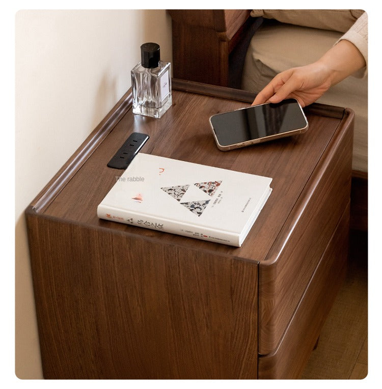 Black walnut, Ash solid wood nightstand