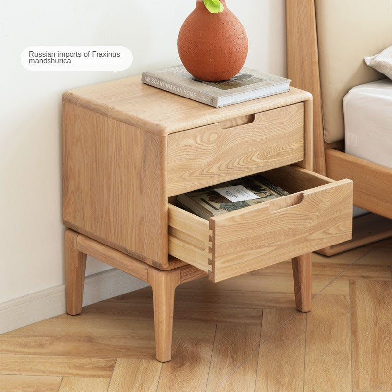 Ash solid wood modern Nordic style nightstand