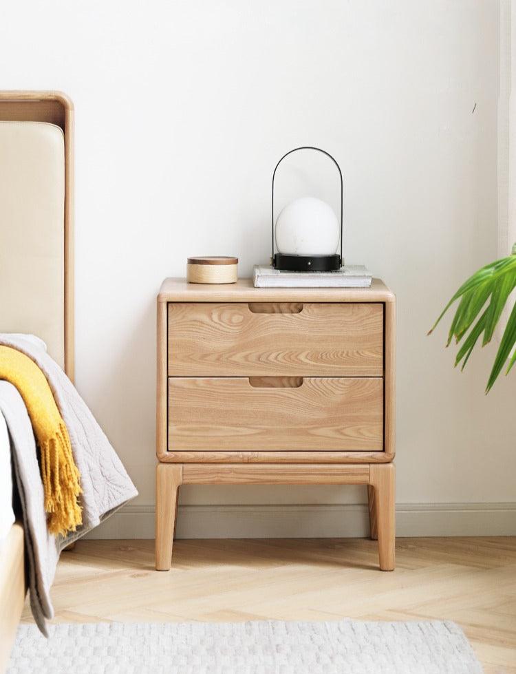 Ash solid wood modern Nordic style nightstand