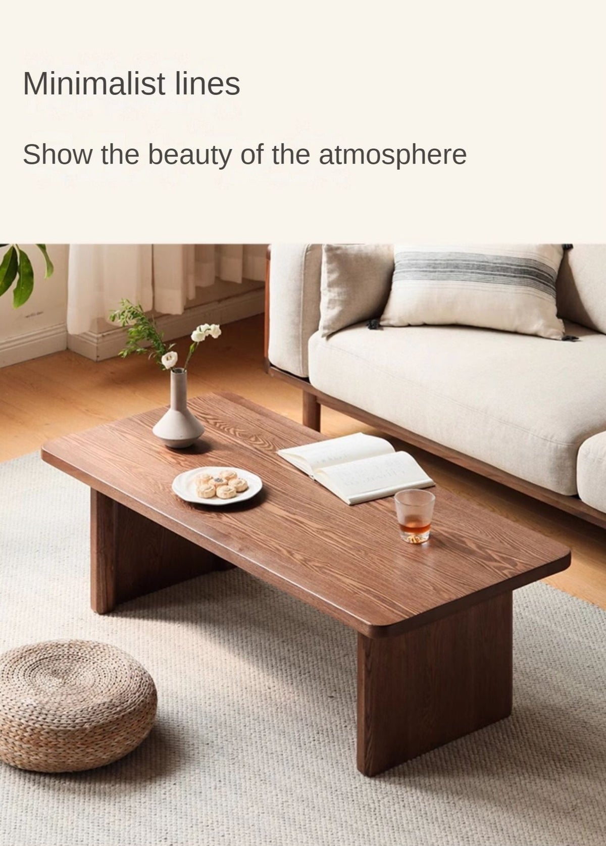 Tatami tea table living room home all solid wood tea table tea table ...