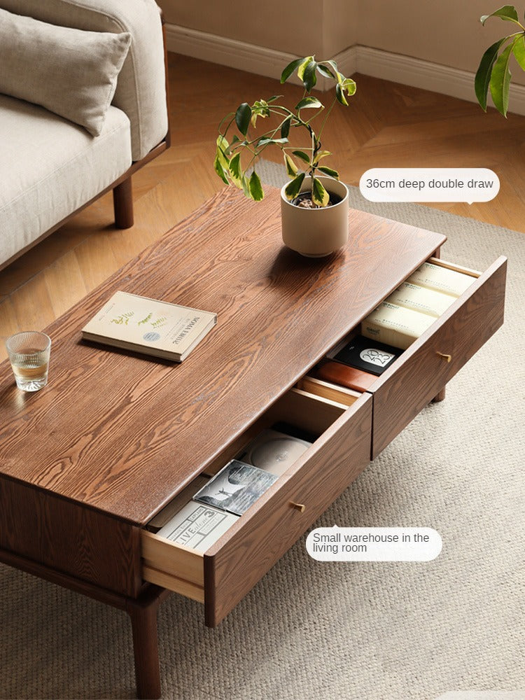 Ash solid wood simple modern coffee table-