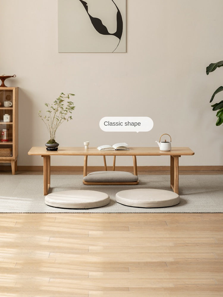 Ash solid wood tatami short tea table,