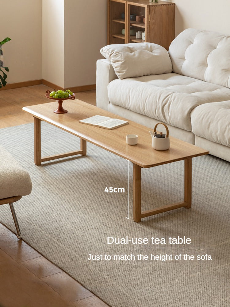 Ash solid wood tatami short tea table,