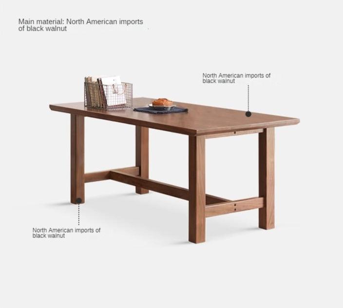 Black walnut, Oak, Ash solid wood modern dining table