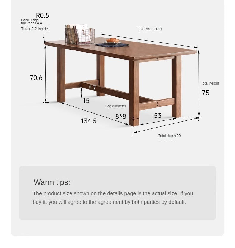 Black walnut, Oak, Ash solid wood modern dining table