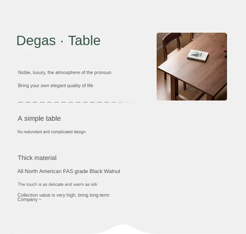 Black walnut, Oak, Ash solid wood modern dining table