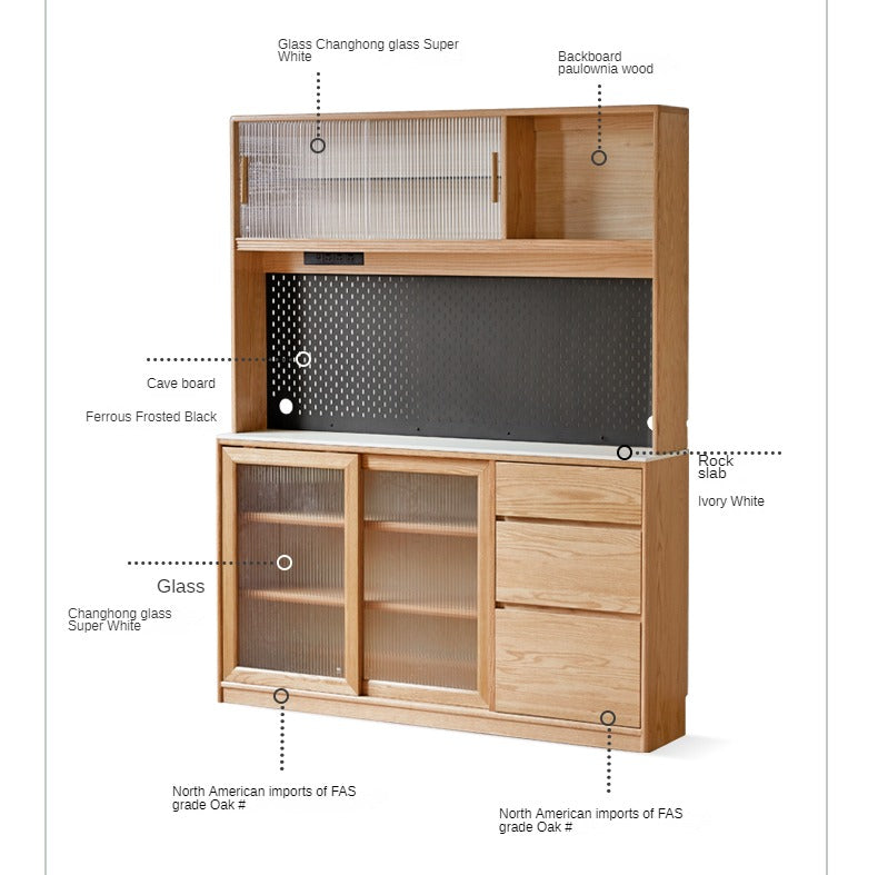 Oak Rock Board Nordic Integrated Ultra-thin Sideboard,