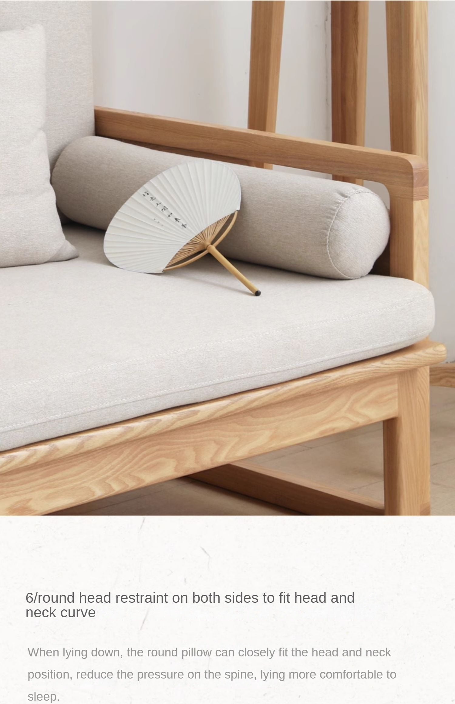 Ash solid wood sofa bed: