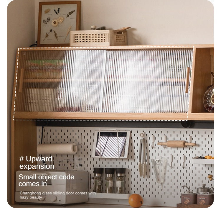 Beech solid wood against the wall dining sideboard,