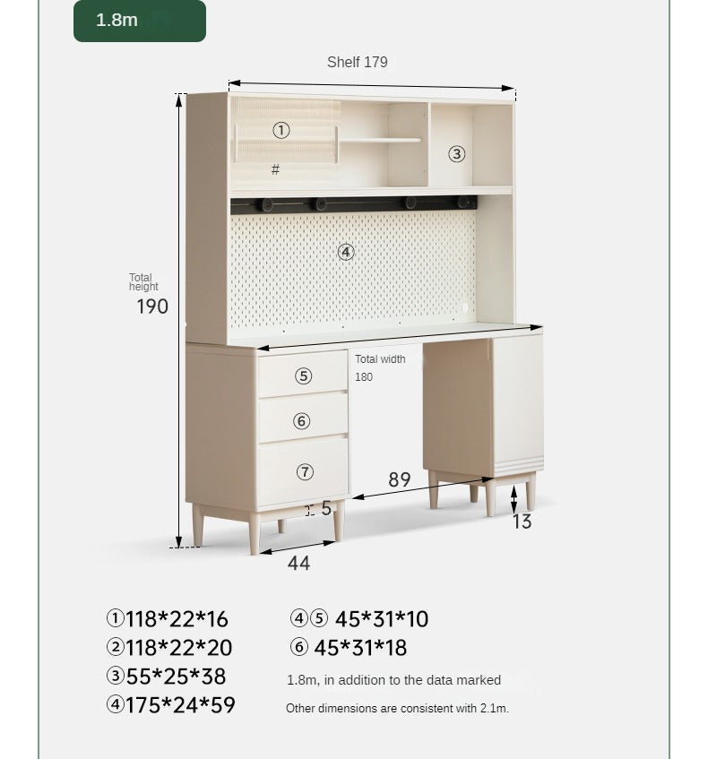 Poplar solid wood multifunctional high rock plate dining sideboard,