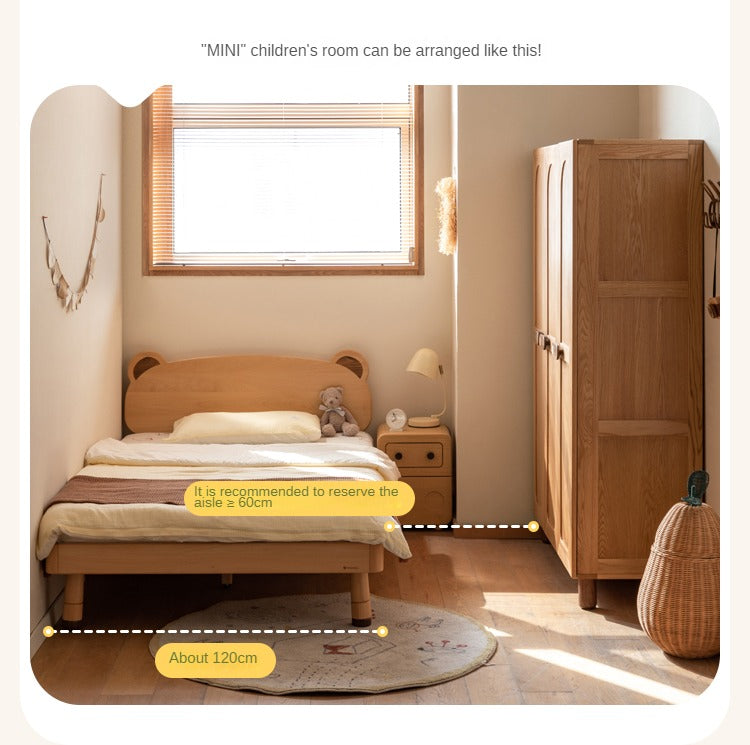 Oak Solid Wood Children's Wardrobe