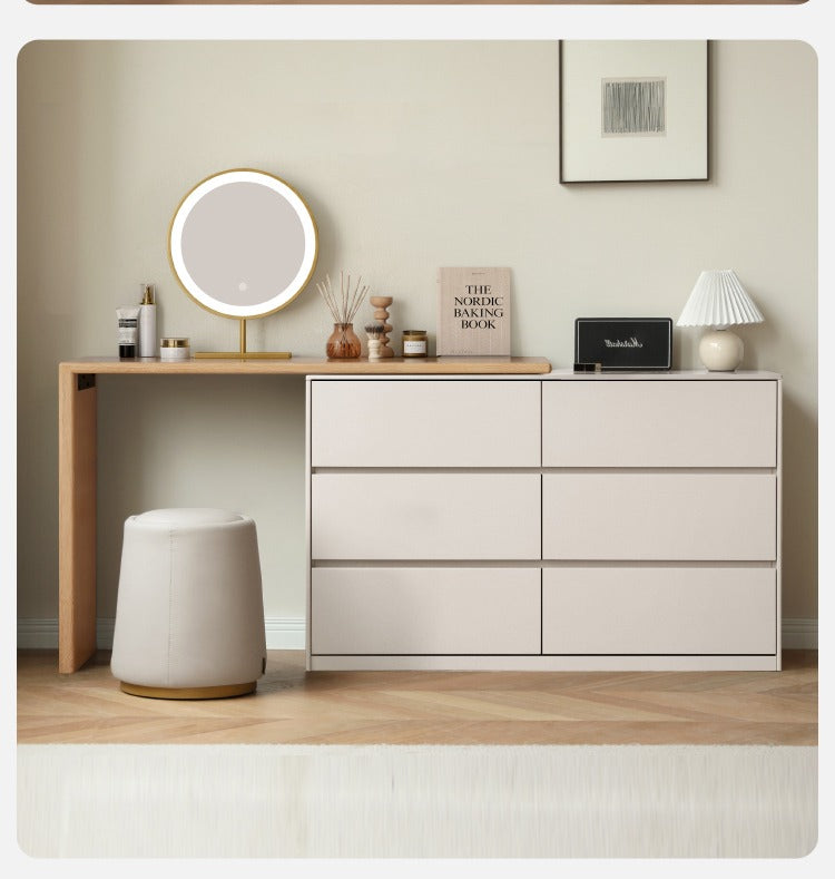 Poplar Solid Wood Modern White Dressing Table  ,