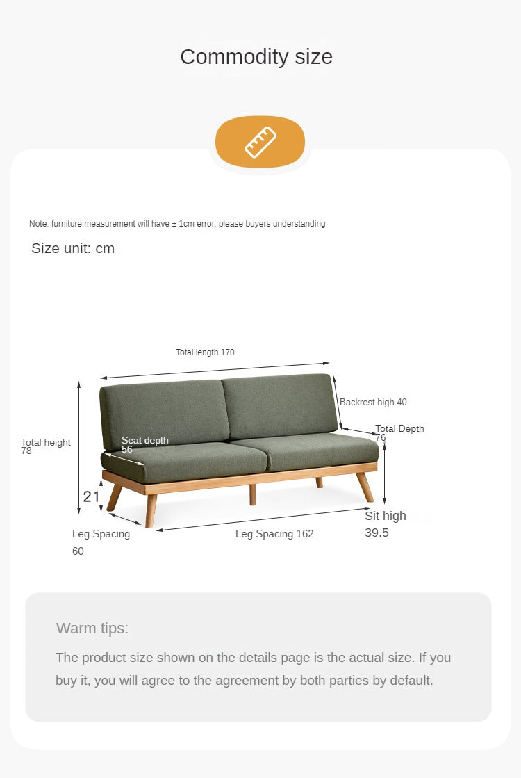 Beech solid wood soft-covered sofa