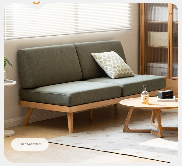 Beech solid wood soft-covered sofa