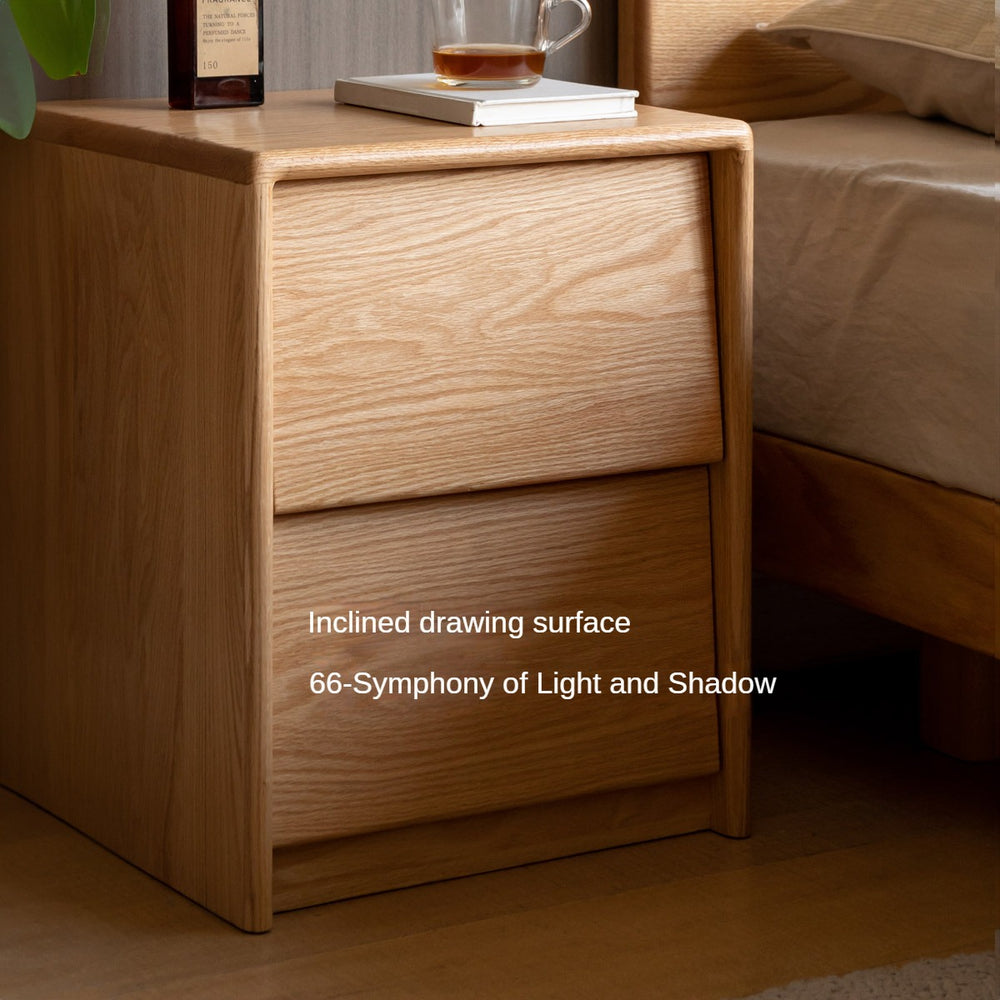 Solid Wood Bedside Table Bedroom Simple Log Style Bedside Cabinet Home ...