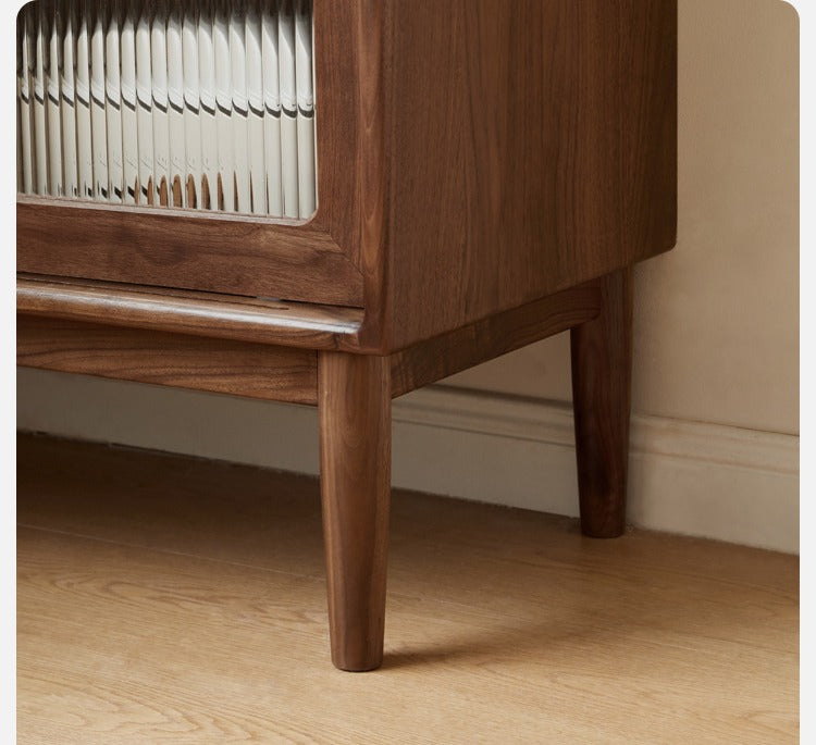 Black walnut solid wood modern simple dining sideboard,