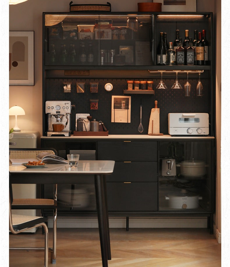 Oak solid wood Sideboard slate top: