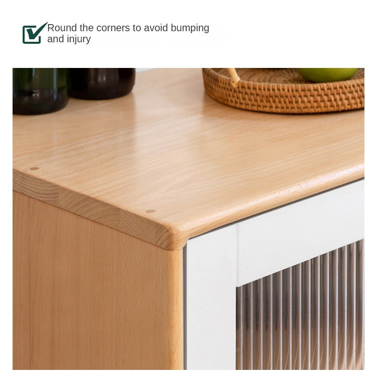 Beech, birch Solid Wood Cabinet Wall mounted Integrated,