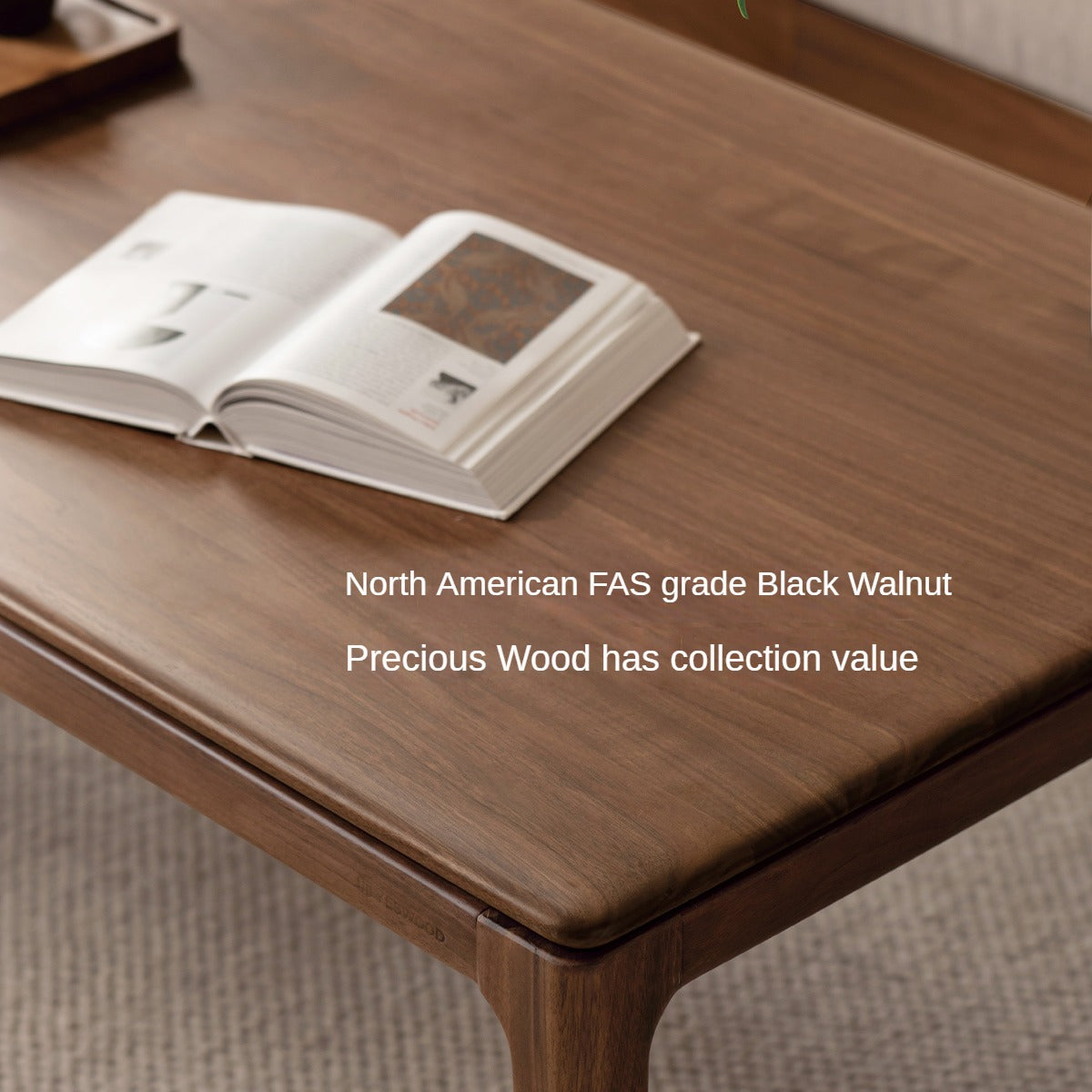 Black walnut, Ash, Oak solid wood combination coffee table