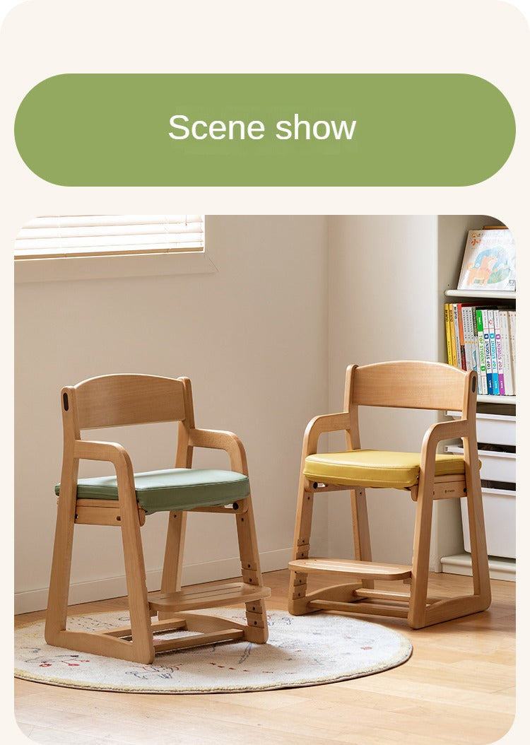 Beech solid wood children's adjustable lift chair