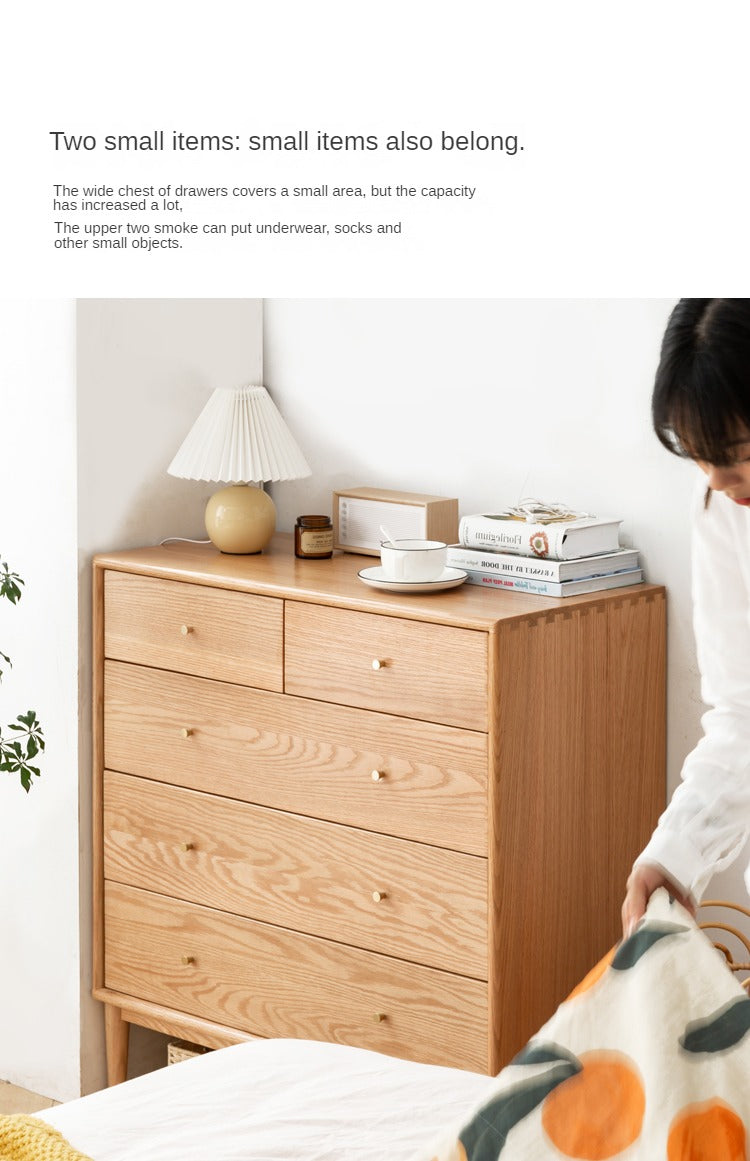 Oak Solid Wood Nordic Chest of Drawers