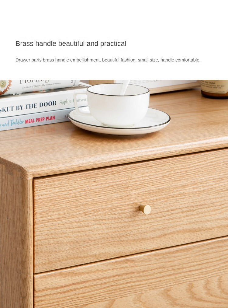 Oak Solid Wood Nordic Chest of Drawers