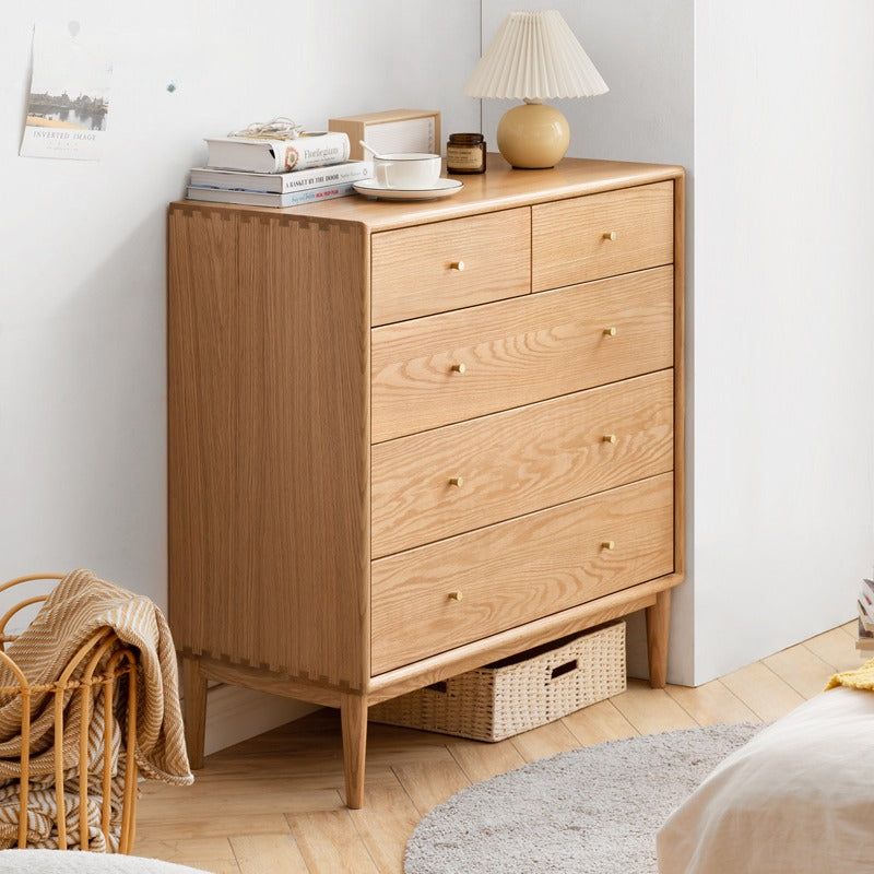 Oak Solid Wood Nordic Chest of Drawers