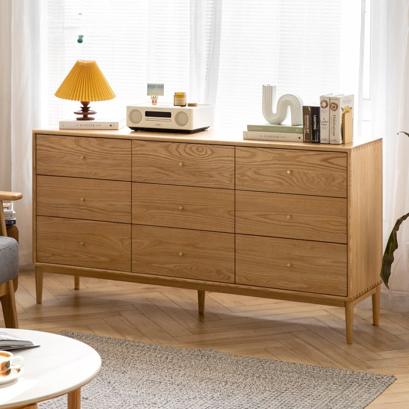 Oak Solid Wood Nordic Chest of Drawers