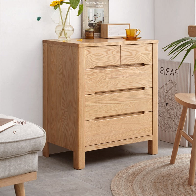 Oak Solid Wood Chest of Drawers)