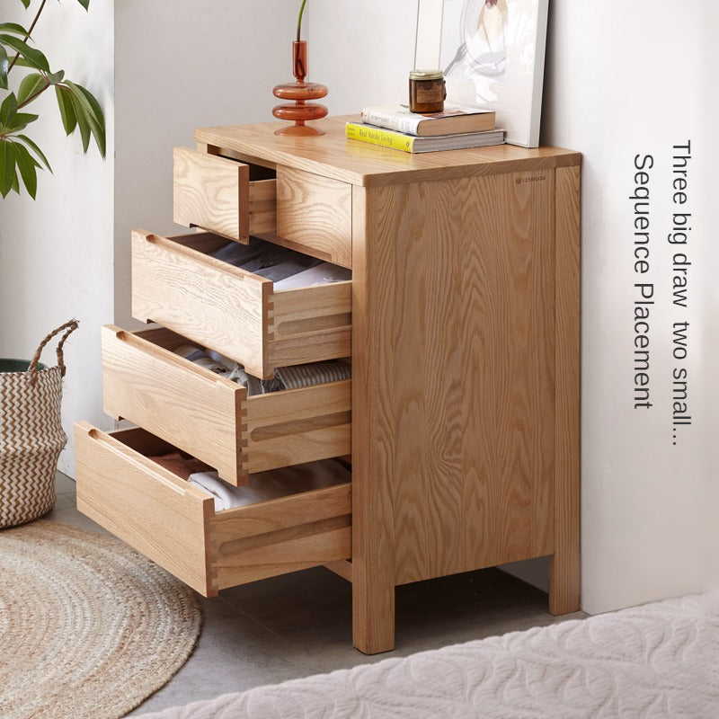 Oak Solid Wood Chest of Drawers)