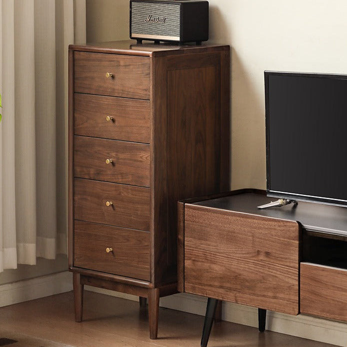 Black Walnut solid wood Drawer, Modern Porch Cabinet