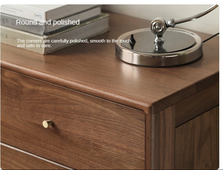 Black Walnut, South American Walnut, Oak Solid Wood Drawer, Modern Porch Cabinet