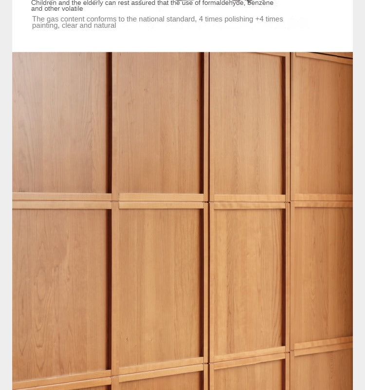 Cherry Wood Wardrobe Retro Style Skeleton Line: