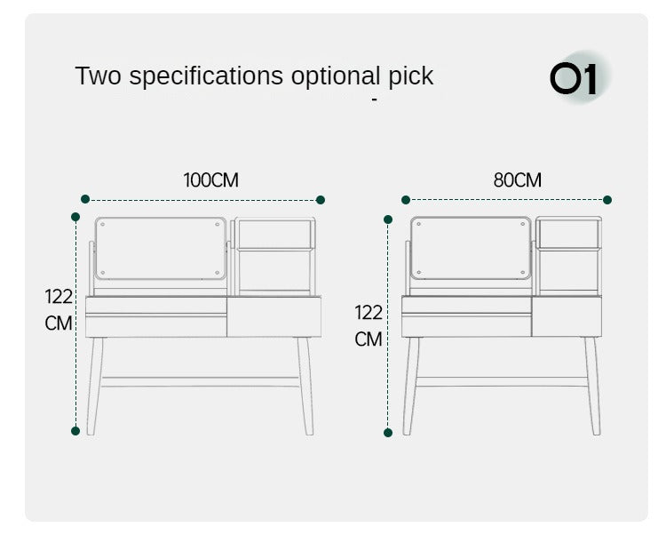 Oak Solid Wood Dressing Table Nordic Style