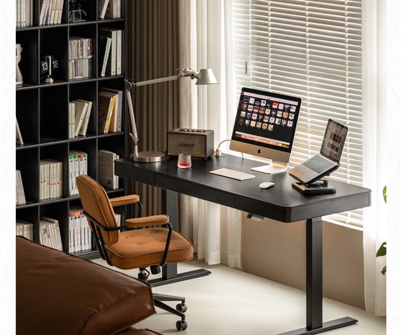 Oak Solid Wood Electric Lift Desk