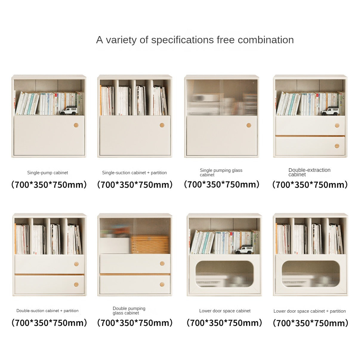 Poplar solid wood multi-function bookcase