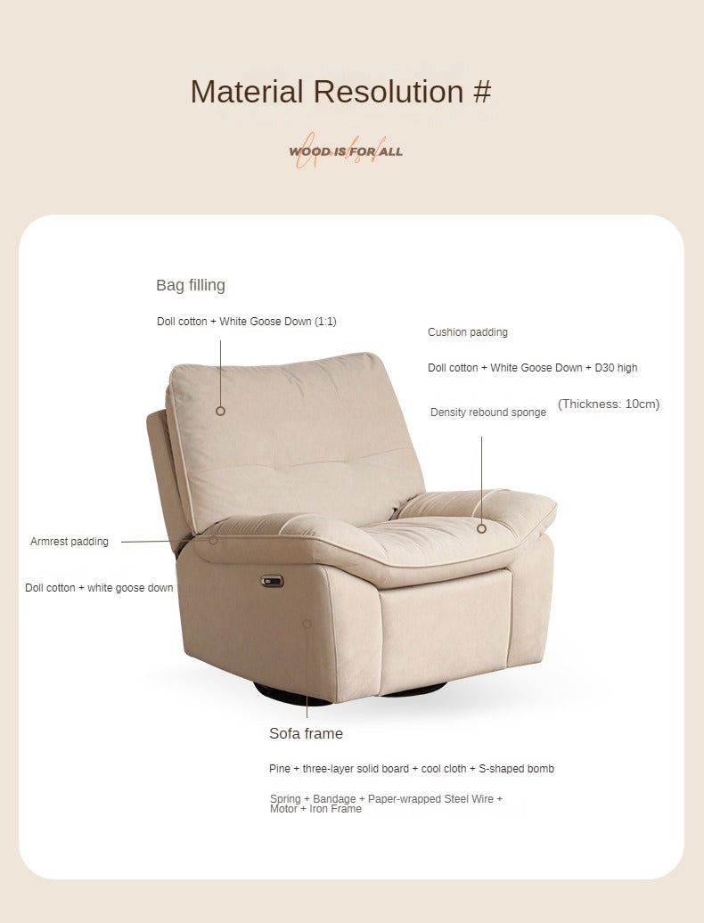 Fabric recliner chair electric