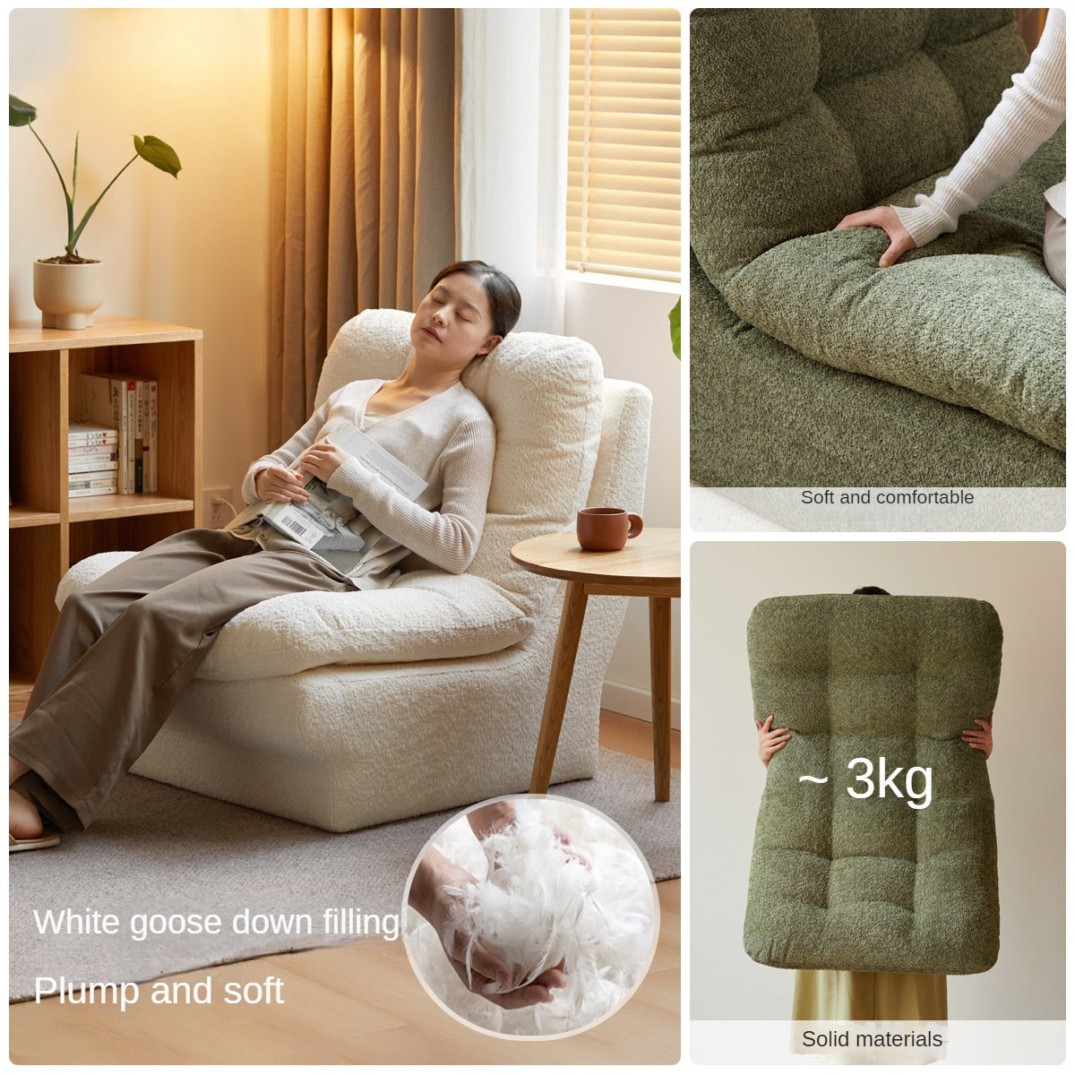 Fabric modern armchair simple single