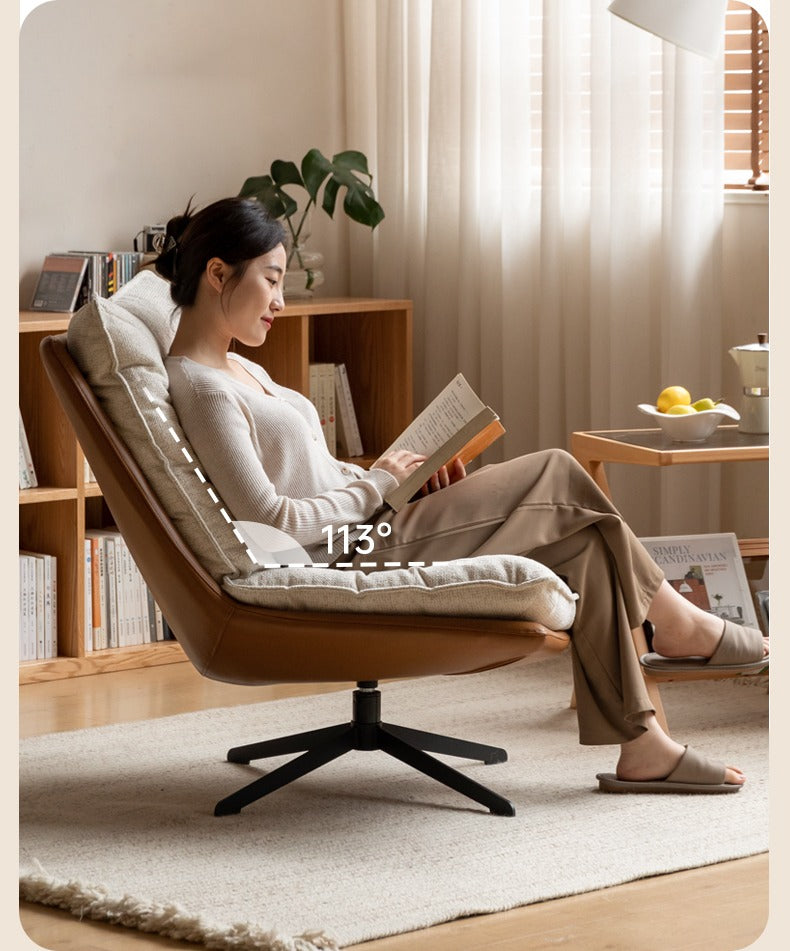 Fabric Modern Simple Swivel Back Chair