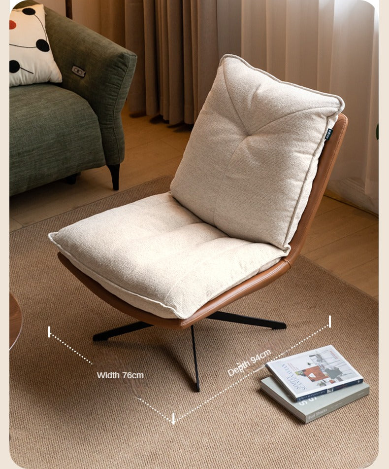 Fabric modern simple swivel back chair