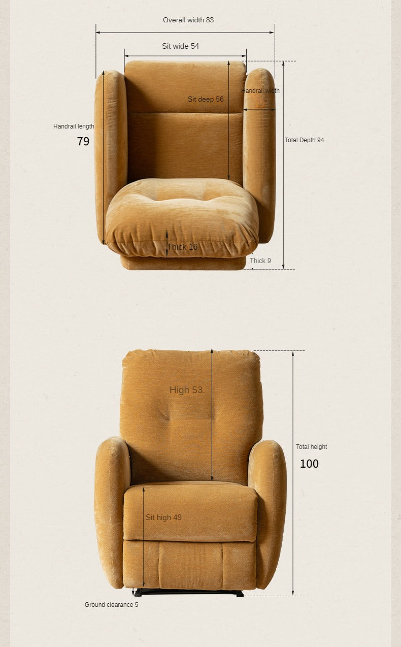 Fabric Chair Modern Simple Single Retractable Recliner