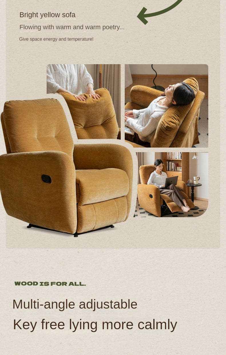 Fabric Chair Modern Simple Single Retractable Recliner